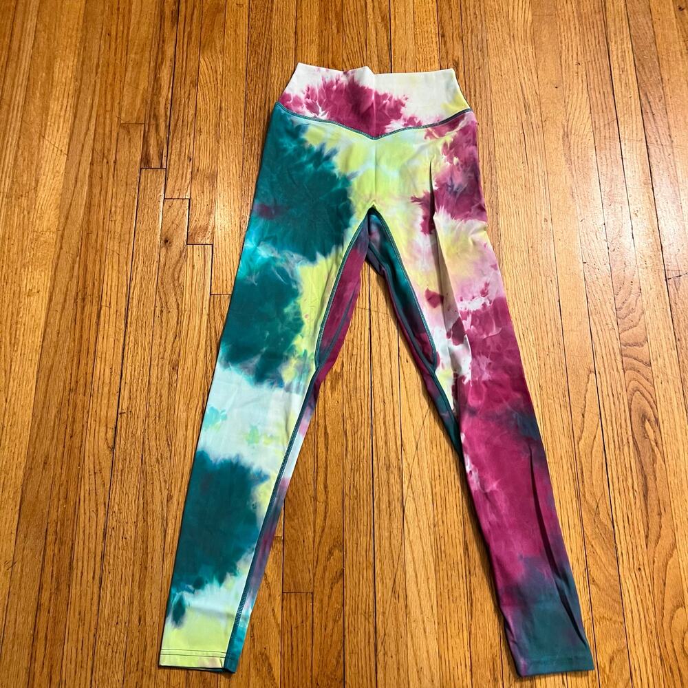 Balance Athletica Leggings Womens Small Tie Dye Ankle Pink Green